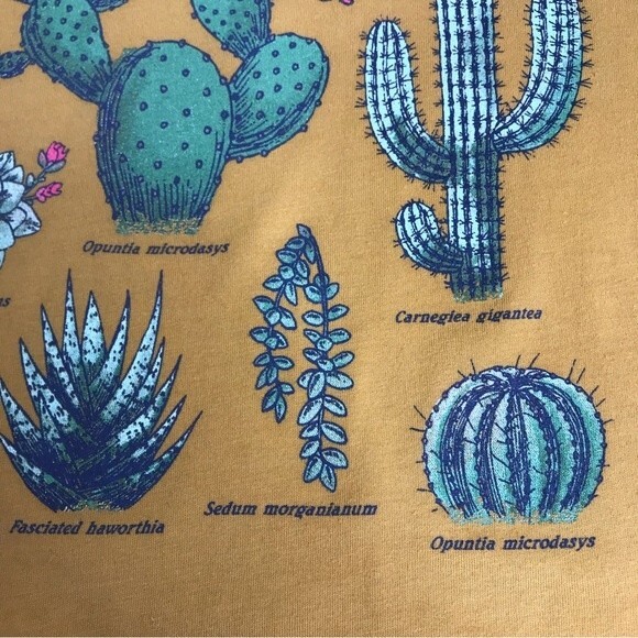 Fifth Sun Cactus Cacti Mustard Graphic Tee Short Sleeve Womens Size XX Large - Picture 9 of 15